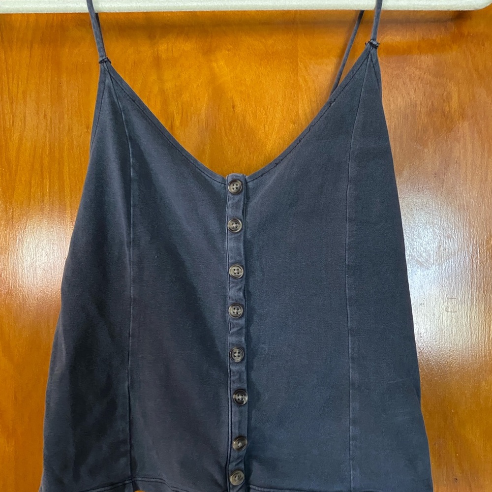 American Eagle Outfitters Black Camisole with Buttons